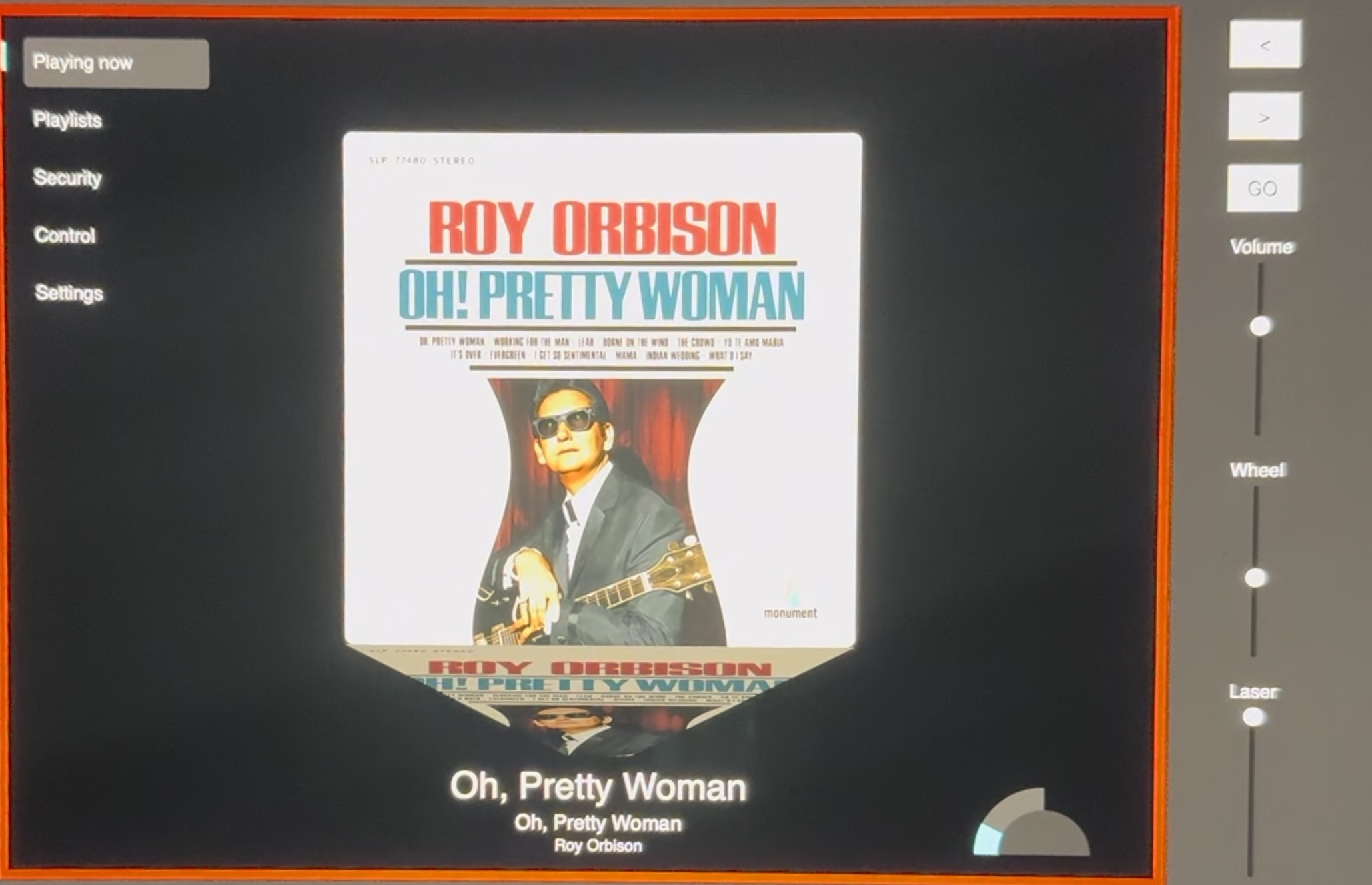 Early emulator UI showing Roy Orbison album